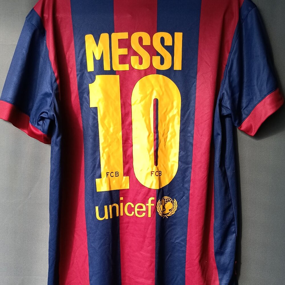 New Jersey Messi FCBarselona, Qatar Airways, Unicef, size L